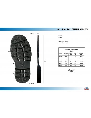SEMELLE MONOBLOC CAOUTCHOUC CELLULAIRE 617 ANNECY LIGHT NOIR - SVIG