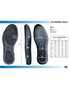 SEMELLE CUVETTE CAOUTCHOUC 550 CASUAL NOIRE - SVIG 2