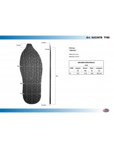 SEMELLE MONOBLOC PLATE CAOUTCHOUC 520 TYRE NOIR - SVIG 2