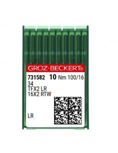 AIGUILLE 34 LR GROZ-BECKERT CUIR TRANCHANTE BISEAUTEE PAR 10 2