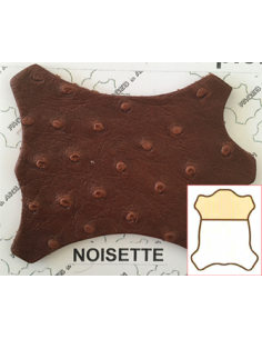 COLLET TANNAGE VEGETAL PLONGE IMPRIME AUTRUCHE 3.2/3.4MM