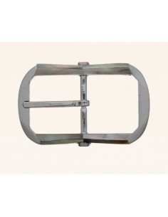 BOUCLE CEINTURE ZAMAK ACIER BYM 101654 NICKEL SATINE