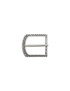 BOUCLE CEINTURE ZAMAK ACIER BYM 101163 VIEIL ARGENT