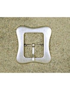 BOUCLE CEINTURE ZAMAK ACIER FB 1446 LARGEUR 40MM VIEIL ARGENT