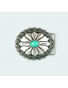 BOUCLE CEINTURE ZAMAK ACIER MG 10823 LARGEUR 40MM VIEIL ARGENT