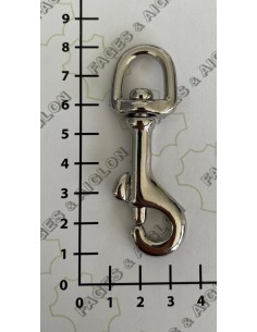 MOUSQUETON LAITON TOURNANT A POMPE/TIRETTE - BELIERE DEMI-RONDE 1375