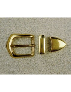 BOUCLE CEINTURE LAITON MIL 1006 3 PARTIES LARGEUR 25MM DORE