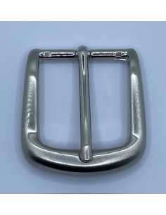 BOUCLE CEINTURE LAITON MIL 702 LARGEUR 35MM NICKEL SATINE 2