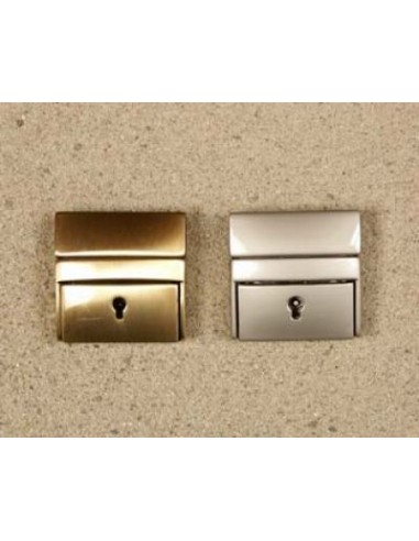 FERMOIR SERRURE STYLE CARTABLE CARRE POUR SAC MAROQUINERIE 7300