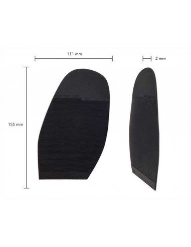 PATIN - DEMI-SEMELLE CAOUTCHOUC ANIC/SEMLUX 2MM - TOPY