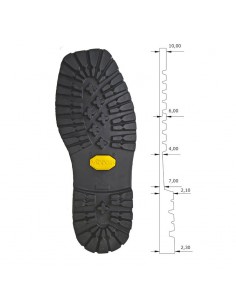 SEMELLE MONOBLOC CAOUTCHOUC 1132 MONTAGNA NOIR - VIBRAM