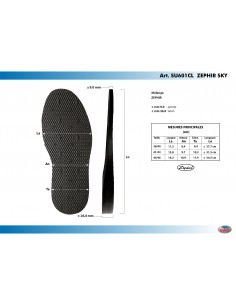 SEMELLE COMPENSEE CAOUTCHOUC CELLULAIRE 601 ZEPHIR SKY 38/40 - SVIG 2