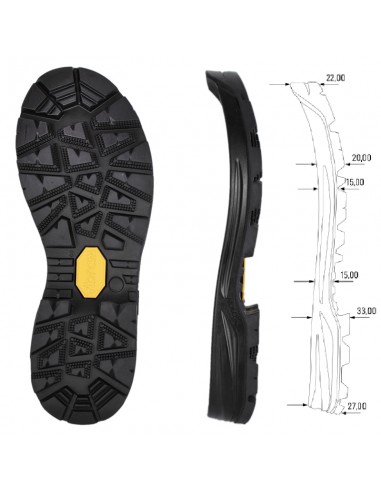 SEMELLE CUVETTE CAOUTCHOUC 1218B SNIPER - VIBRAM