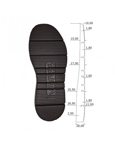 SEMELLE COMPENSEE CAOUTCHOUC 9105 GLOXY CUT - VIBRAM