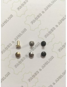 RIVET LAITON DOUBLE 15G8 COMPLET Ø6.8MM PIED 8.1MM PAR 100