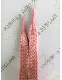 LACETS ROSE PLATS 120CM - COFFRET 12 PAIRES