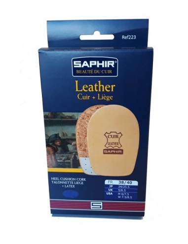 TALONNETTE SAPHIR - LIEGE/CUIR 10MM