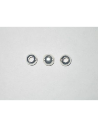 PERLE METAL ARGENTEE 6MM - par sachet de 250 perles