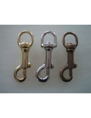 MOUSQUETON TOURNANT A POMPE - TIRETTE - BELIERE DEMI-RONDE TU083