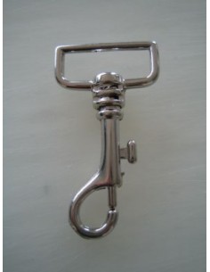 MOUSQUETON TOURNANT A POMPE BELIERE RECTANGULAIRE NICKEL TU024