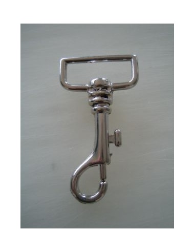 MOUSQUETON TOURNANT A POMPE BELIERE RECTANGULAIRE NICKEL TU024