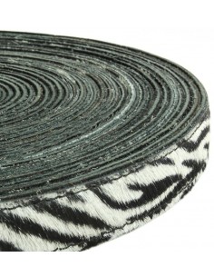 COURROIE CUIR 20MM / POIL DE VACHE - FACON ZEBRE