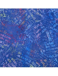 CROUTE CROUPON VELOURS IMPRIME CITY IRIDESCENT - 1.2/1.4MM