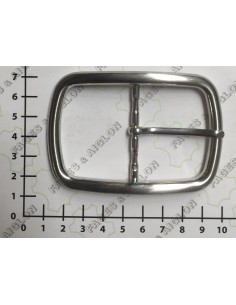 BOUCLE CEINTURE ZAMAK ACIER SI 20729 LARGEUR 45MM NICKEL SATINE