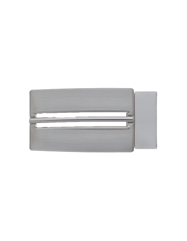 BOUCLE CEINTURE ZAMAK ACIER BYM 101211 LARGEUR 35MM NICKEL