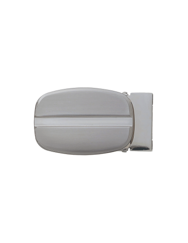 BOUCLE CEINTURE ZAMAK ACIER BYM 101230 LARGEUR 35MM NICKEL