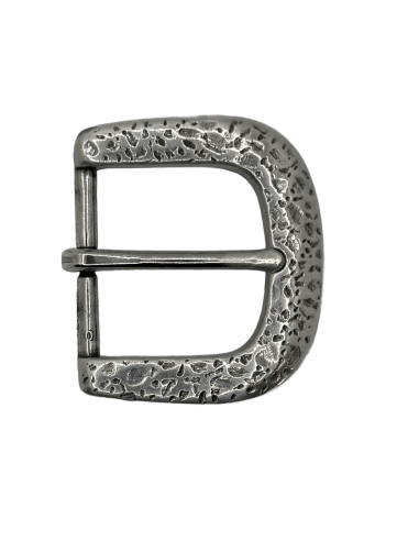 BOUCLE CEINTURE ZAMAK ACIER BYM 100501 LARGEUR 35MM VIEIL ARGENT