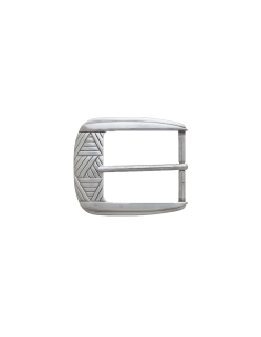 BOUCLE CEINTURE ZAMAK ACIER BYM 101246 LARGEUR 35MM VIEIL ARGENT