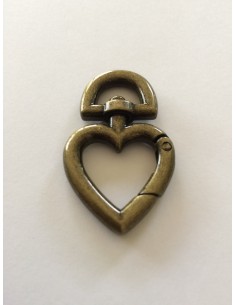 MOUSQUETON TOURNANT FORME COEUR BELIERE DEMI-RONDE SAC H683