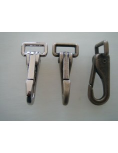 MOUSQUETON TOURNANT PLAT BELIERE RECTANGULAIRE MAROQUINERIE H779