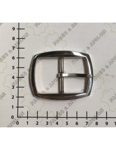 BOUCLE CEINTURE ZAMAK ACIER DZ 1677 LARGEUR 35MM NICKEL