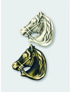 BOUCLE CEINTURE ZAMAK ACIER FB 32715 TETE CHEVAL LARGEUR 40MM