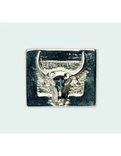 BOUCLE CEINTURE ZAMAK ACIER FB 31963 TETE TAUREAU LARGEUR 40MM