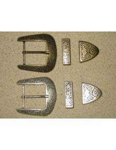 BOUCLE CEINTURE ZAMAK ACIER MG 11028 3 PARTIES LARGEUR 40MM