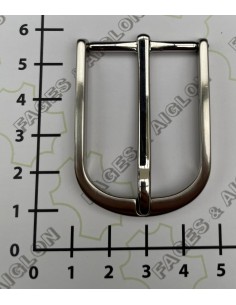 BOUCLE CEINTURE ZAMAK ACIER MG 12226 LARGEUR 30MM NICKEL SATINE