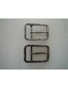 BOUCLE CEINTURE ZAMAK ACIER MG 11812 LARGEUR 40MM VIEIL ARGENT