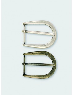 BOUCLE CEINTURE ZAMAK ACIER MG 11468 LARGEUR 40MM VIEIL ARGENT