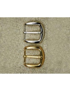 BOUCLE CEINTURE LAITON MIL 645 LARGEUR 40MM NICKEL SATINE