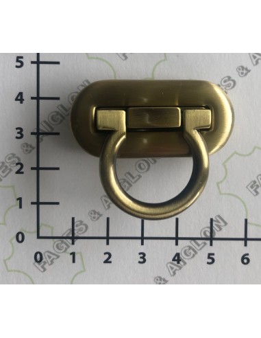 FERMOIR TOURNIQUET ANNEAU OVALE POUR SAC MAROQUINERIE 84000