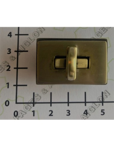 FERMOIR TOURNIQUET RECTANGLE POUR SAC MAROQUINERIE S625