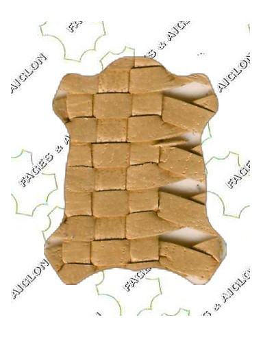 TRESSE SUR CHEVRE AJOURE 4MM EN LARGEUR 0.7M