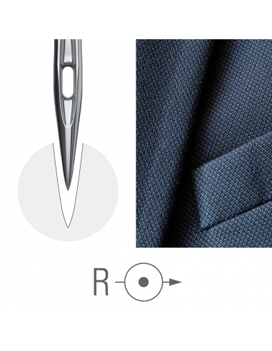 AIGUILLE 134-35 R GROZ-BECKERT TISSU & CUIR POINTE RONDE PAR 10