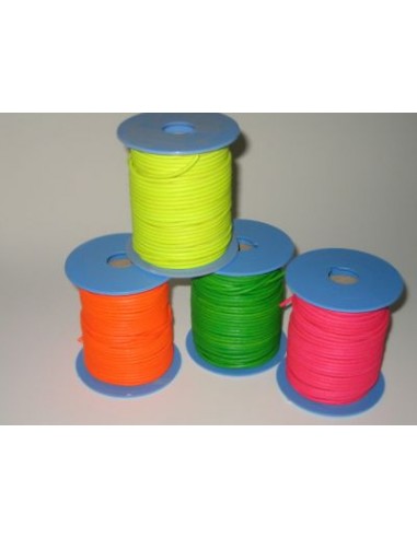 LACET CUIR ROND FLUO 2.5MM BOBINE 25M
