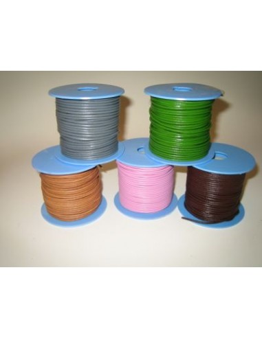 LACET CUIR ROND 2MM BOBINE 25M