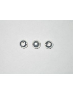 PERLE METAL ARGENTEE 6MM - par sachet de 250 perles
