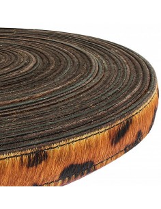 COURROIE CUIR 20MM  / POIL DE VACHE - FACON LEOPARD